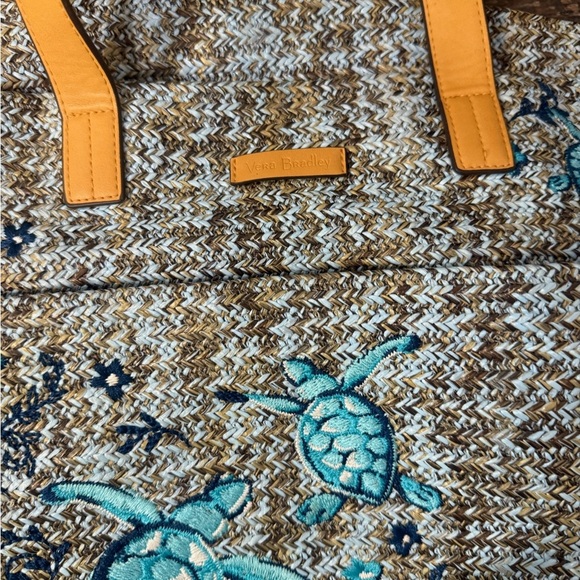Vera Bradley Tan and Brown Shoulder Turtle Tote Bag with Minimalist Style - Picture 2 of 5